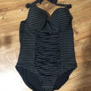 Black and Gold Swimsuits for All one Piece Halter